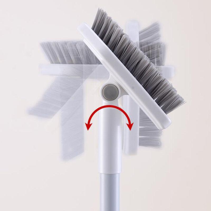 Household Bathroom Replaceable 2 In 1 Floor Cleaner Scrubber Brush