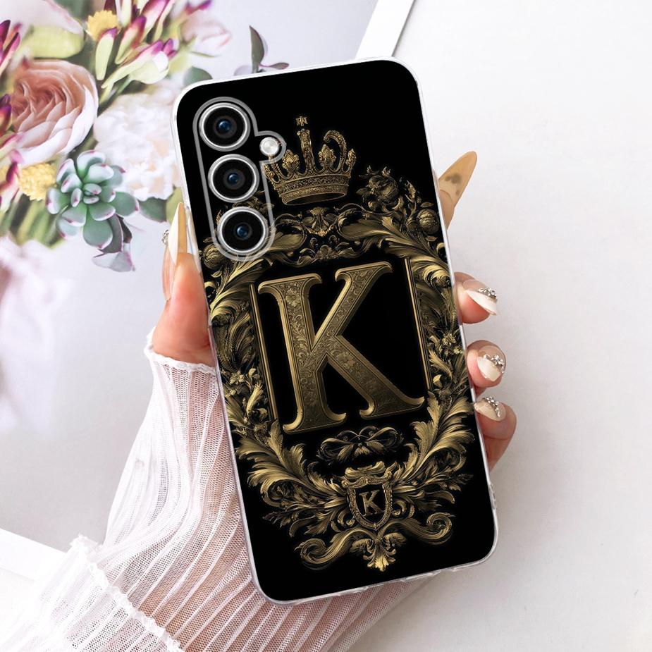 For Samsung Galaxy S23 FE Case S23 Plus Cute Crown Letters Cover Soft Slim Phone Case For Samsung S23 Ultra S 23 S23+ Funda Bags