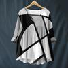 Women's Fashionable And Casual Shirt Long-sleeved V-neck Print Cotton And Linen Blouse