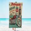 Old Motocycles Arts Beach Towel for Family Stuffs Friends Gifts Quick-Dry Sand Free For Bath Yoga Tourism Beach Camping Swimming