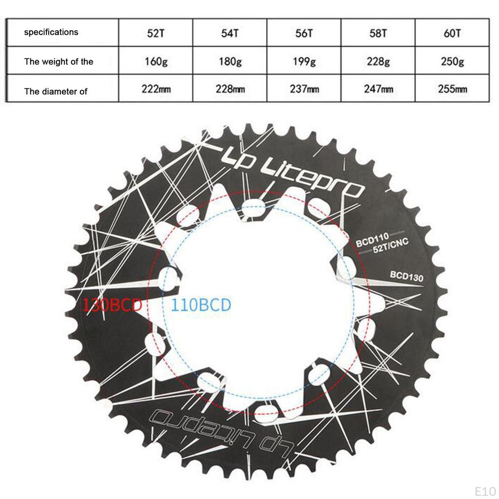 Buy Folding Bike Chainwheel 710 Speed 130BCD Road Bicycle Chainring Replacement 52T at