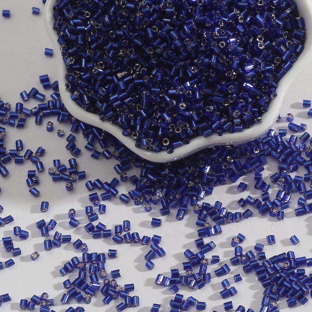 2mm Silver-Lined Glass Seed Beads: Handmade DIY Jewelry & Clothing Accessories, Transparent Loose Beads.