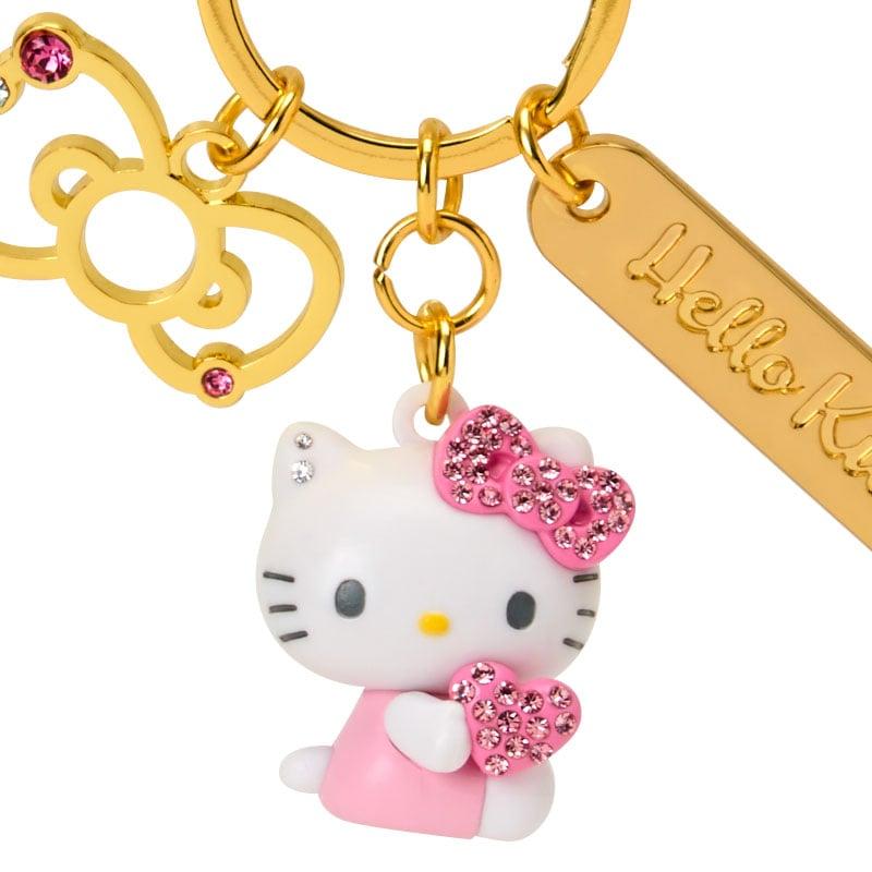 Sanrio Hello Kitty 3D Keychain with Stone Pink Japan NEW Sanrio Characters