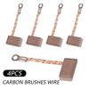 4pcs Hand Tools J465 Generic Carbon Brushes Wire Leads Generator Brush Replacement Electric Motor