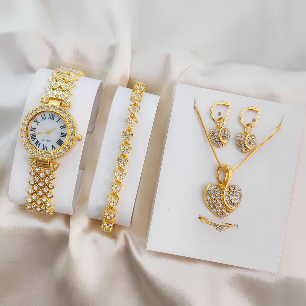 Ladies Explosive Roman Diamond Bracelet Watch, Stylish Full Diamond Quartz Watch W Bracelet Watch Women