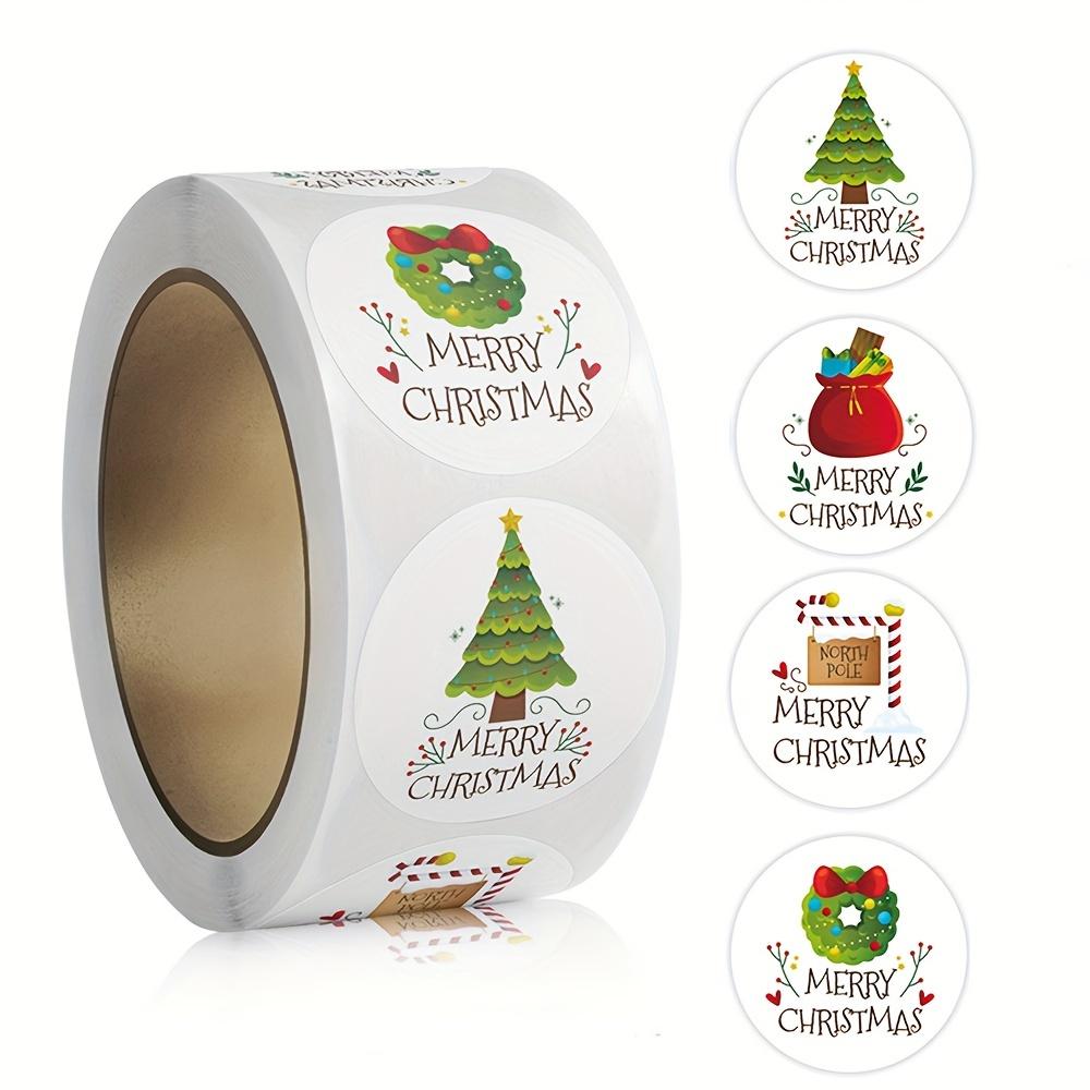 500pcs Merry Christmas Stickers, Assorted Designs for Festive Holiday Labels, Party, Envelopes, Stationery, Cards, Gift Sealing