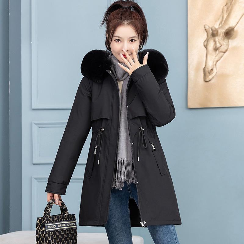 Medium and Long New Winter Cotton-padded Clothes Loose and Thickened Pies Overcome Coats