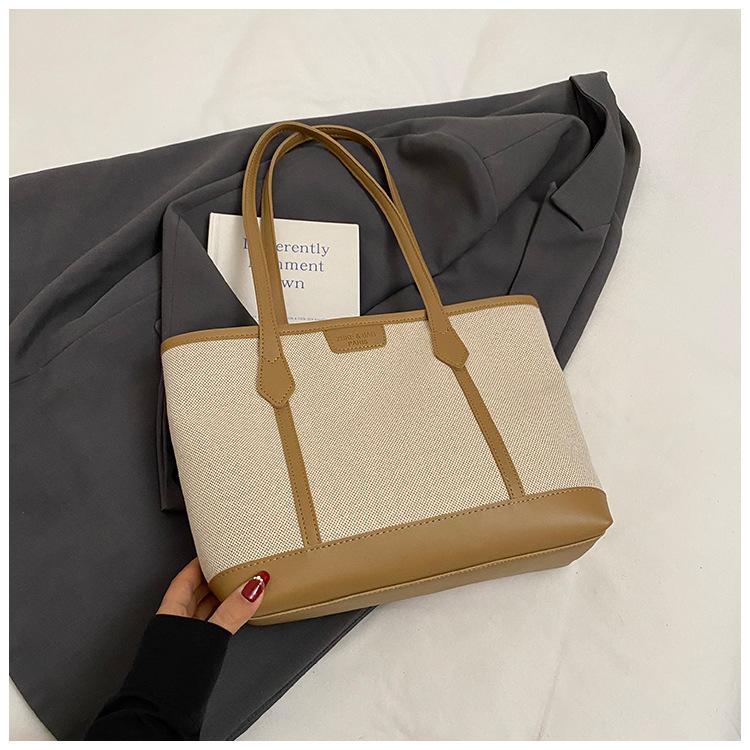 

Премиальная сумка-тоут большой вместимости для通勤, женская, новая мода 2025, ретро, универсальная на плечо, трендовая сумка под мышкой