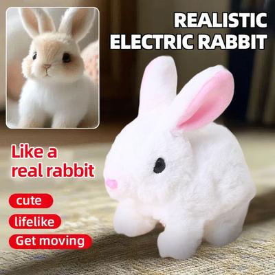 Electric Bunny Doll Plush Simulation Cute Rabbit Interactive Toys Walking Dolls Children's Accompany Birthday Gift