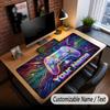 Neon Abstract Theme Custom Mouse Pad Personalized With Name Text Customized Desk Mat For Office Home Decor