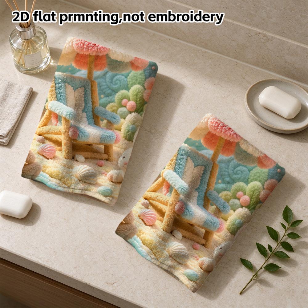 Cozy Tropical Beach Bath Towel, Cute Rabbit And Bear, Soft Absorbent Quick Dry Towel for Shower And Beach