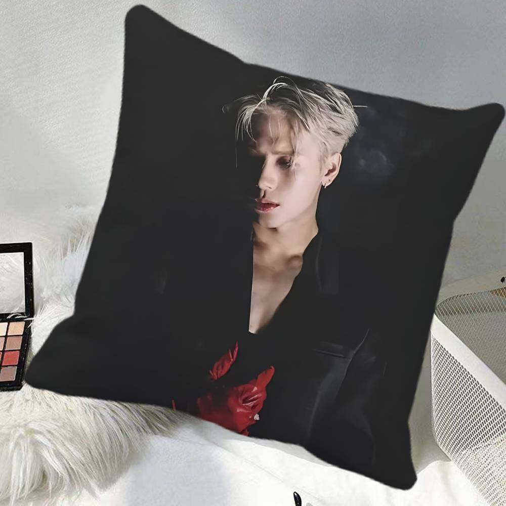 Kpop Jackson Wang Pillow Case Square Pillow Bedroom Sofa Leisure Comfort Cushion Car Home Decoration