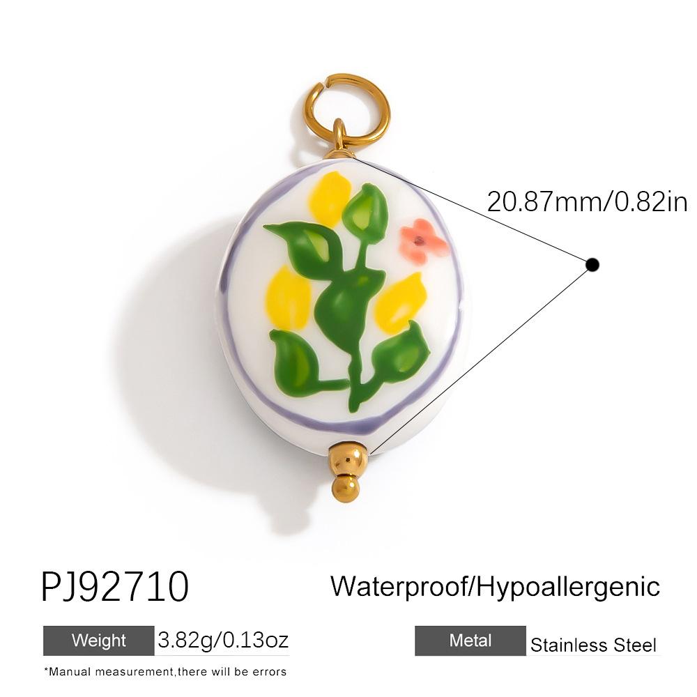 Stainless Steel DIY Jewelry Accessories Cartoon Enamel Pendant for Bracelets and Necklaces