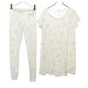 Poodle Pattern French Sleeve Room Wear Setup F White Women Used