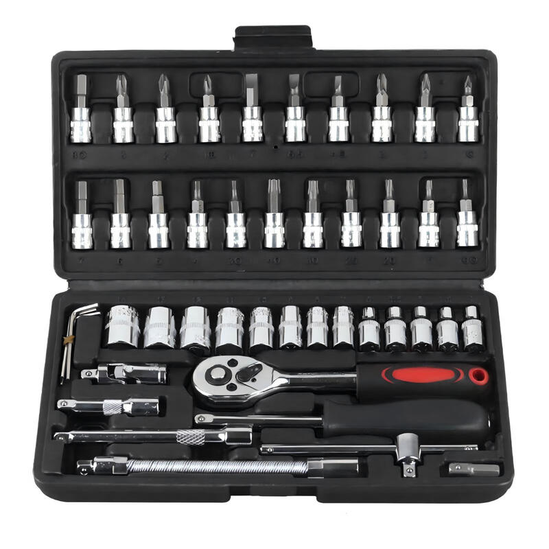 Jianhe 46-Piece Chrome Vanadium Steel Socket Tool Set