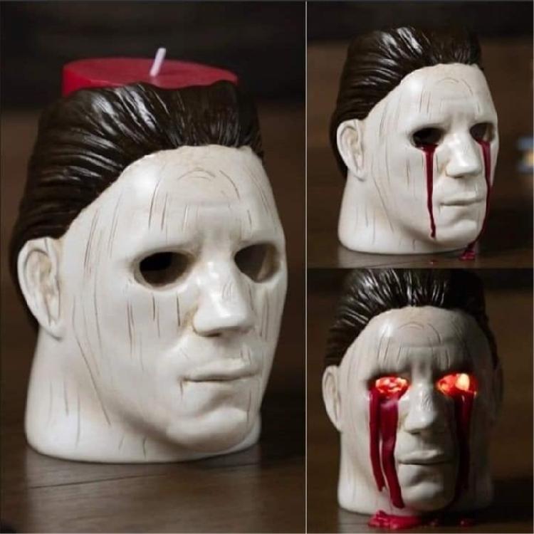 Halloween Resins Candlestick Scary Home Decorative Ornament Horror Movie Killers Statue Candle Holder Collectible Decors