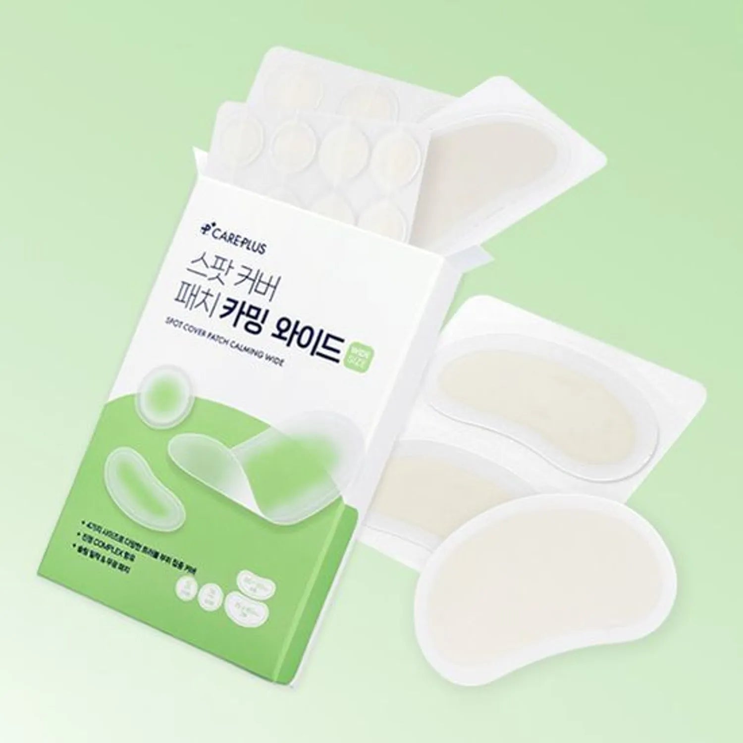 CAREPLUS Патчи-заплатки для локальных проблем Calming Wide 56 шт. | Выравнивание тона кожи, Сглаживание текстуры, Улучшение внешнего вида Wide 56P