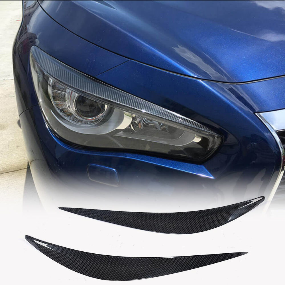 

Eyelashes on headlights (for Q50 2014-2017, Carbon) for Infiniti Q50/Q60