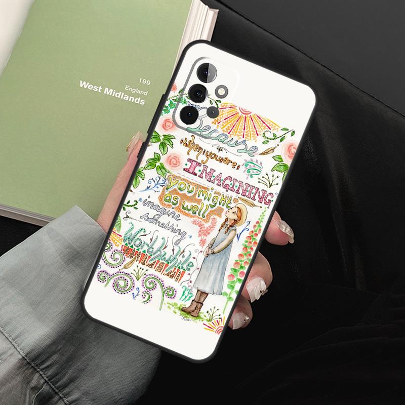 Anne of Green Gables For Samsung Galaxy A55 A35 A53 A33 A13 A15 A36 A56 A26 A16 A22 A32 A52 A54 A34 A05 A06 Case
