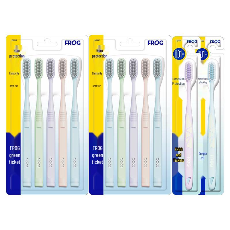 Frog Soft Bristle Adult Toothbrush Set