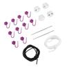 Silicone Knitting Stitches Holder Set Needle Stoppers Kit with Crochet Hook Clamp Hollow Tubing