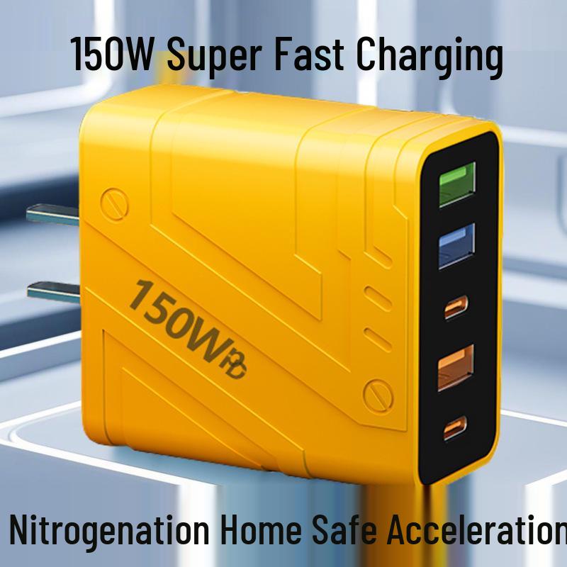 150W Mecha-Style Multi-Port USB+PD Fast Charger with Smart Output