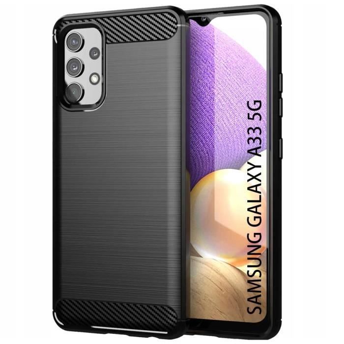 Coque de protection - PROSHOP - Samsung A33 5G - Motif Traits - Haute Résistance - Noir