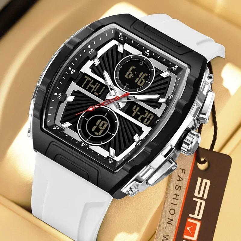 Fashion Trend Men's Watch Large Dial Waterproof Alarm Clock Silicone Electronic Watches Digital Multifunctional Men Watch