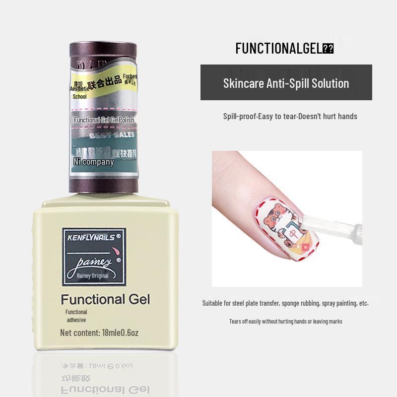 Rainie Nail Gel Builder: Strengthening Base & Tempered Top Coat with Matte Glass Sealer & Nail Tip Adhesive.