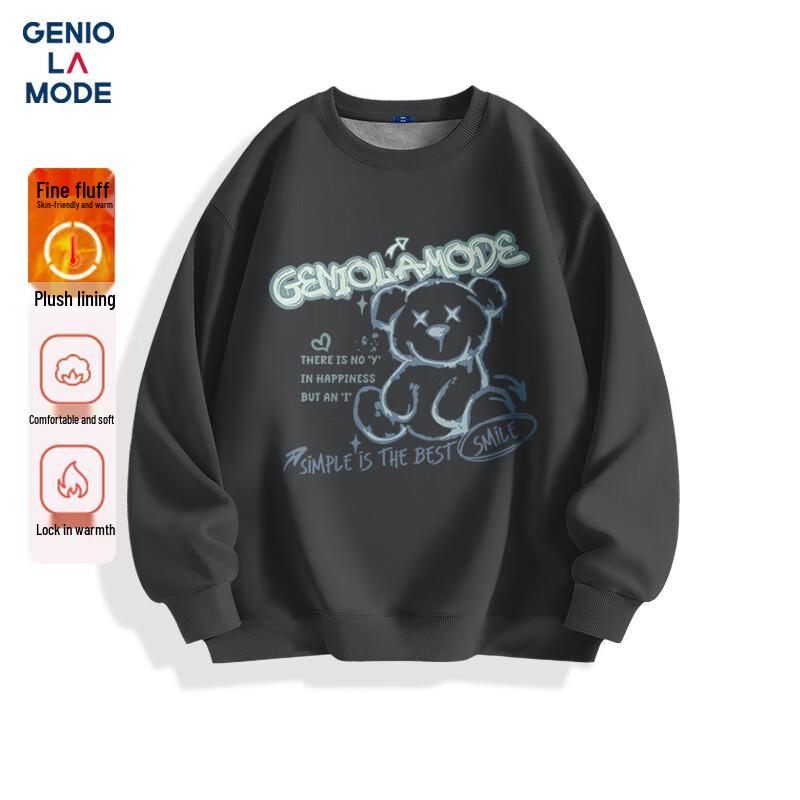 GENIOLAMODE Men's Fleece-Lined Pullover Sweatshirt