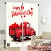 2pcs   2D FLAT PRINTING Curtains (Without Rod) Valentine Truck Contemporary Popular Curtains Polyester Easy Install Curtains