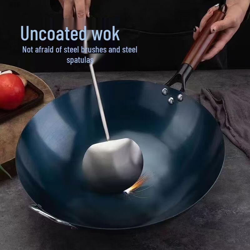 Traditional Hand-Forged Round-Bottom Wok