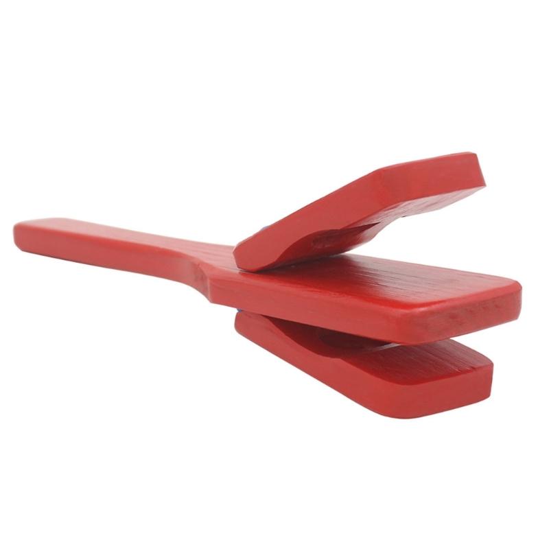 Wooden Clapper Castanets Musical Instrument Educational Percussion Rhythm Castanets Musical Clap Board for Kids Adults