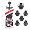 Golf Club Headcover Made of Premium PU Leather for Fairway and Utility Floral 4-Piece Set Driver/Wood/Utility Covers, (Synthetic Leather), Driver,