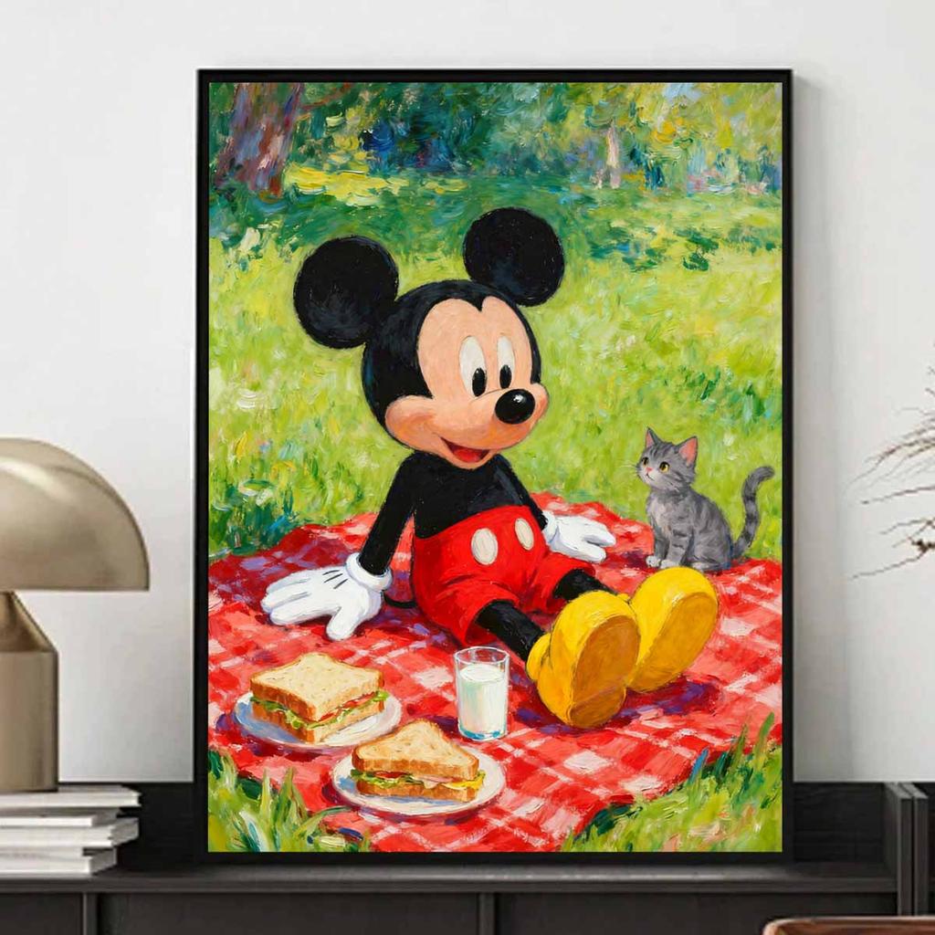 Diamond painting set Disney full diamond 5D Mickey picnic art home decoration creative handicrafts