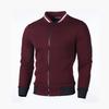 Male Spring Autumn Zipper Jacket Long Sleeve Cardigan Casual Slim Fit Zip Design Outdoor Coat Baseball Jacket