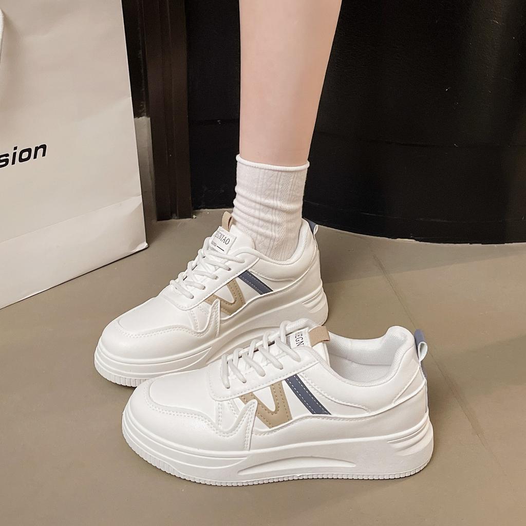 Muffin platform student running shoes spring 22 new retro color matching casual board shoes