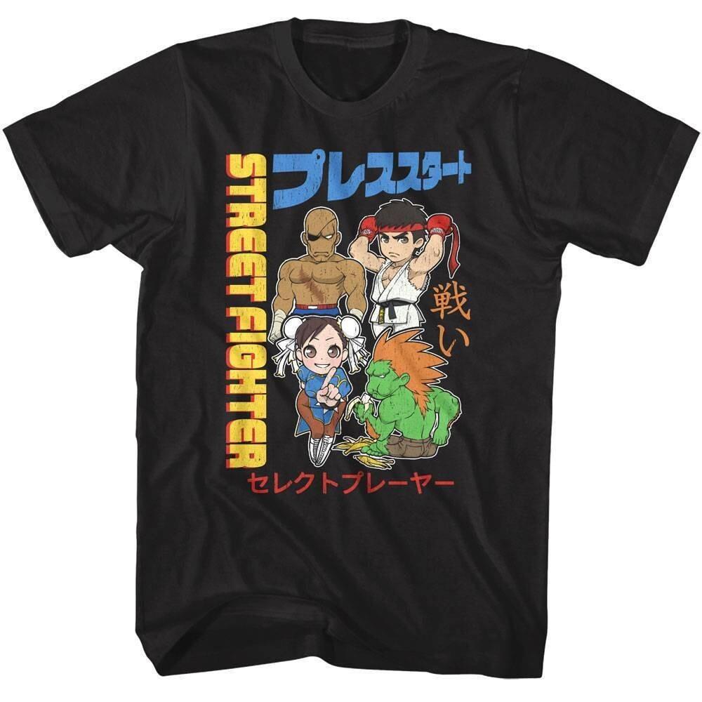 Street Fighter Japanese Chibis Men T Shirt XL