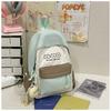 School bag female ins wind Korean version backpack contrasting colors Harajuku college wind campus junior high school students backpacking trip