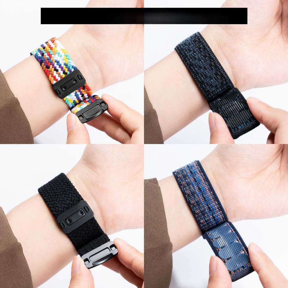 Nylonklockarmband för Whoop 5.0 Armband Vävtyg Klockarmband med Skydd för Whoop 4.0 Sportarmband Magnetiskt Band