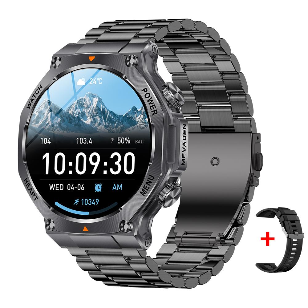 

MEVADEN Новые 1,7-дюймовый экран Bluetooth-звонок Смарт-часы 800 мАч Мужской спортивный трекер Монитор здоровья Смарт-часы Для Android ios чёрный