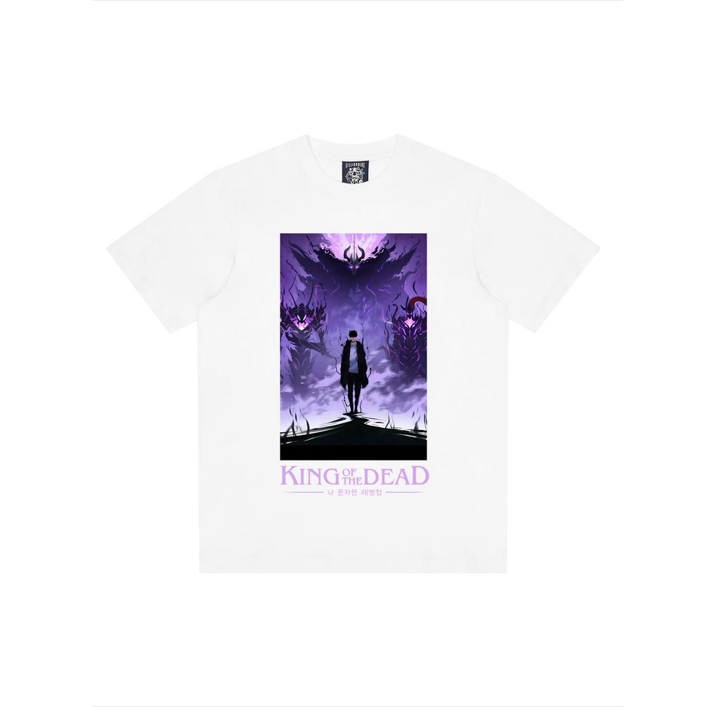 Anime Solo L-Levelings Shadow Legion Shadow King Print Casual Outdoor Clothing Couple T-Shirt Top 100% Cotton Short Sleeve