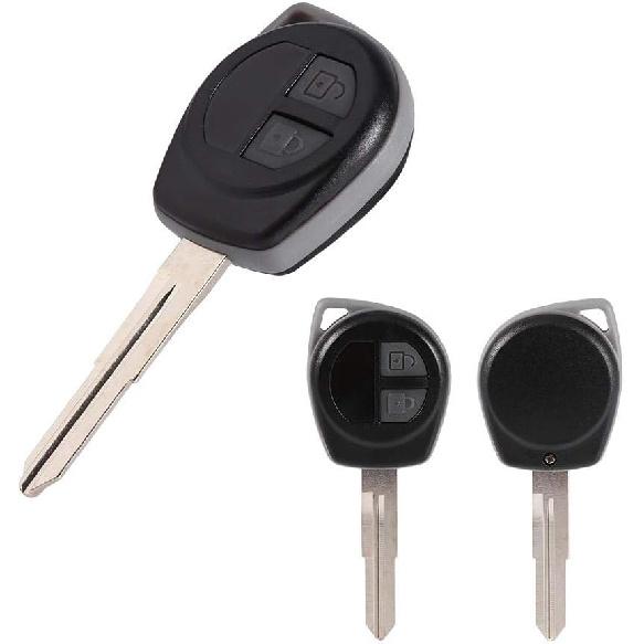 GOTOTOP Key Fob Cover 2 Buttons Remote Key Shell Case Fob Fit for Vitara Swift Ignis SX4 Liana Alto (Black)