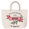 Beach Bag - PLANETEE - Personalized « the Affairs of a Hell of an Author » - Large Size - Rope Handle - Cotton
