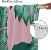 Tropical Palm Leaf Curtains Banana Leaves Theme Green Pink Curtain Living Room Kitchen Bedroom Dorm Home With Rod Pocket Polyester Ideal For Sitting