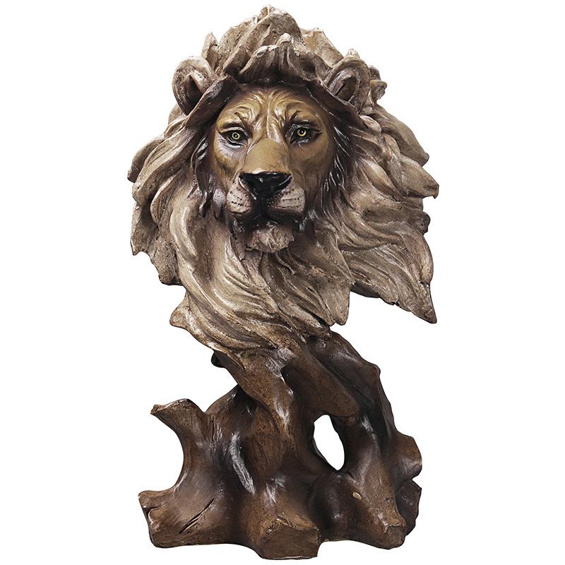 Creative Faux Wood Eagle Head Ornament for Home or Office Decor - Retro Moving Gift