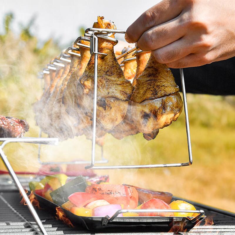 SMVP Stainless Steel Foldable Chicken Rack 3-Piece Set
