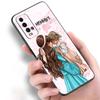 Miminko máma dívka chlapec mramorové silikonové pouzdro na telefon Xiaomi Redmi Note 11 10 9 8 Pro 11T 10T 10S 9S 8T 9 9A 9C 9T černý měkký kryt