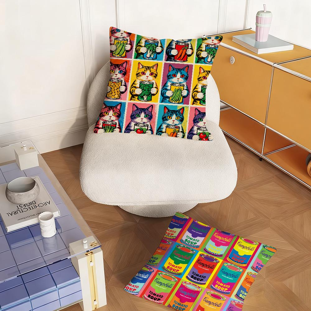 Art AAndy Warhol Colori Federa Cuscino Camera da Letto Divano Soggiorno Decorazione Schienale Cuscino Quadrato Ora del Pisolino