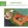 Wooden Chicken Coop with Nest, Waterproof Roof, Removable Tray, 2 Perches, Ramp, Window, for 2 Chickens, Ducks, Orange
